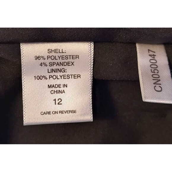 7th Avenue New York Co Women's Skirt Black Floral Size 12 Stretch Straight NWT - Picture 9 of 12